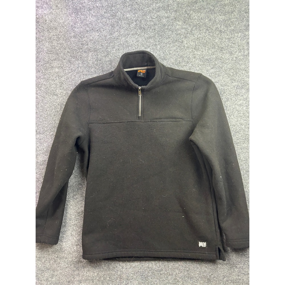 Timberland PRO Quarter Zip Pullover Mens Small Black Fleece Lined TB0A1144